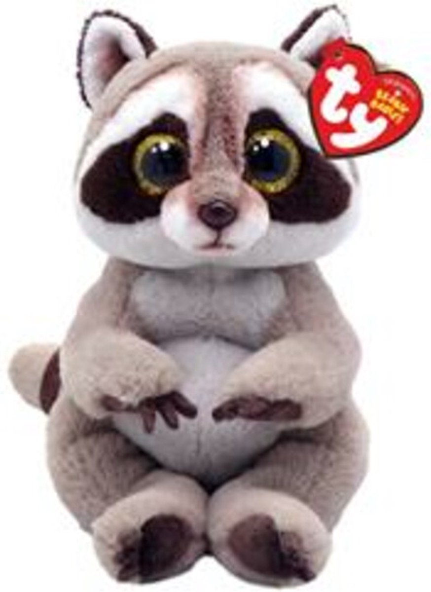 Ty Beanie Bellies Waschbär Kuscheltier Petey 15 cm