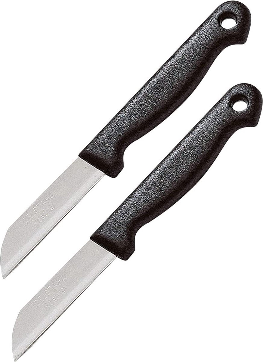 Westmark 2er Set Schälmesser, mit gerader Klinge, Klingenlänge: je 6,5 cm, Edelstahl Kunststoff, Techno, Silber Schwarz, 13512280