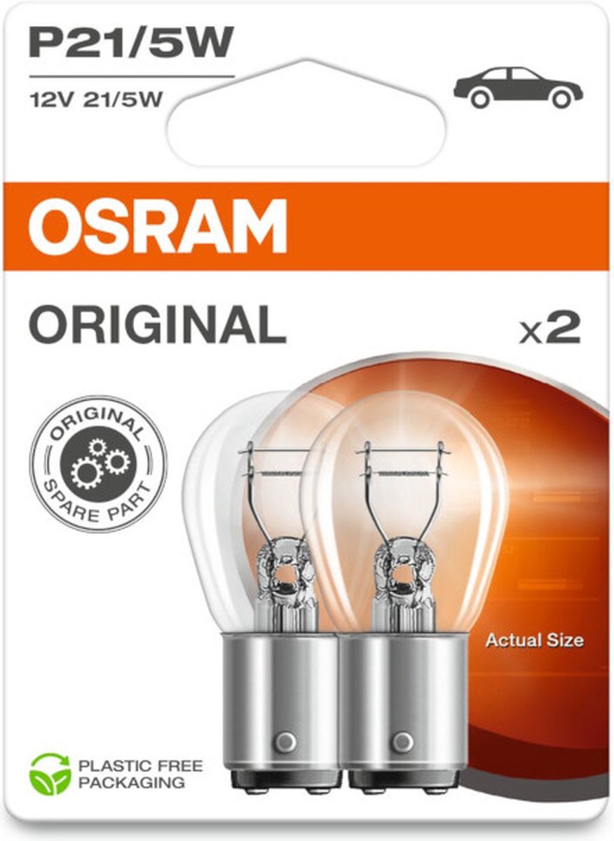 Osram Original Line Autolampen P21 5W 2 Stück