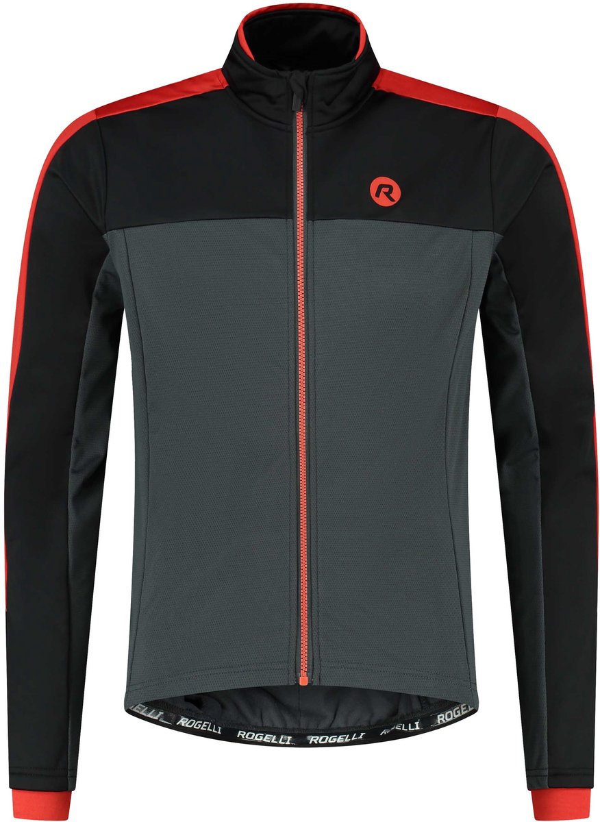 Rogelli freeze fietsjack winter heren - grijs zwart rood - s