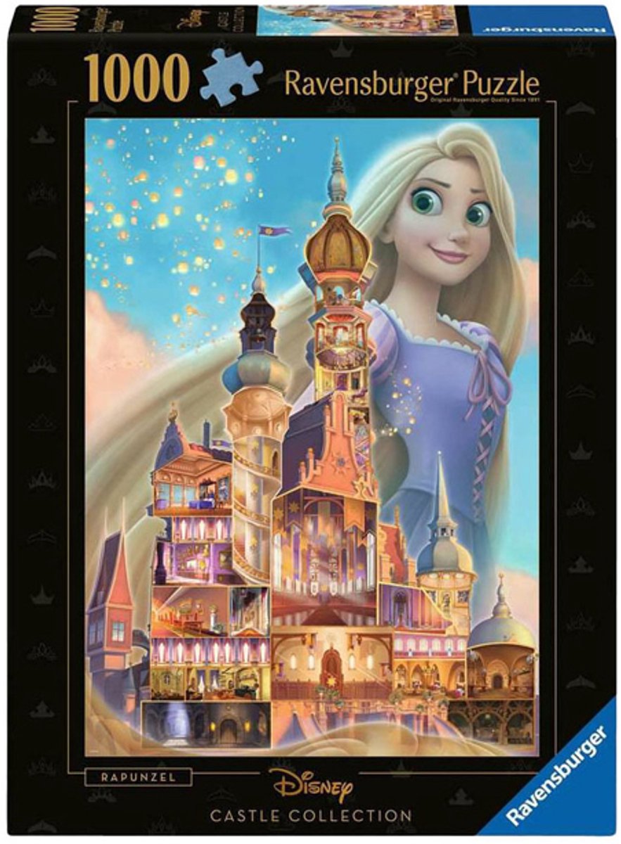 Ravensburger Puzzle Disney Schlösser Rapunzel – 1000 Teile Puzzle.