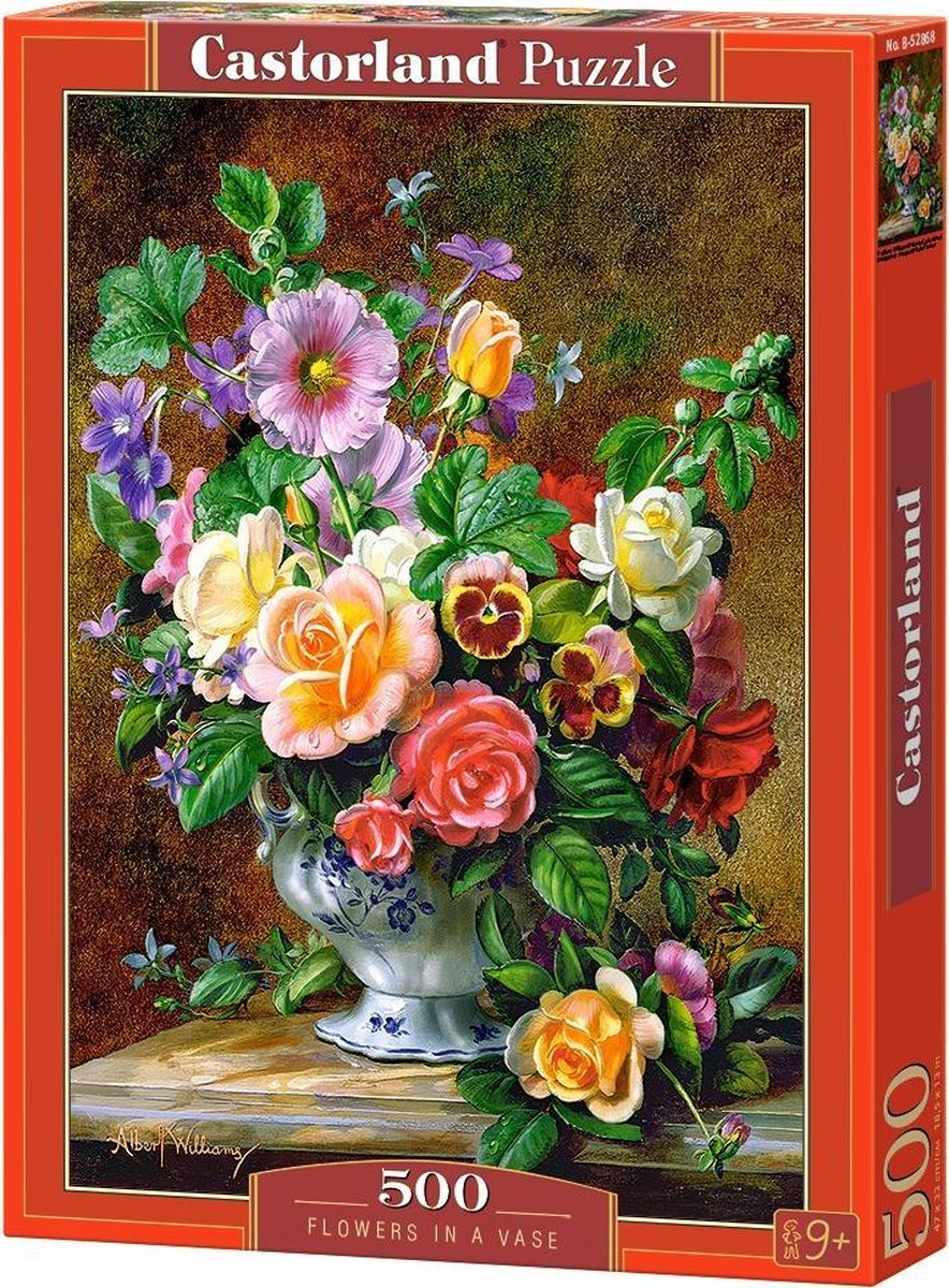 Selecta Castorland Puzzle Blumen in einer Vase, 500 Teile.