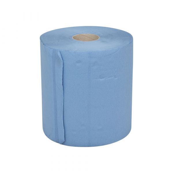 Euro -Reinigungspapier Arbeitsplatzrolle 26 cm x 190 m schwere 2 Schichten Papier (2 Rollen)