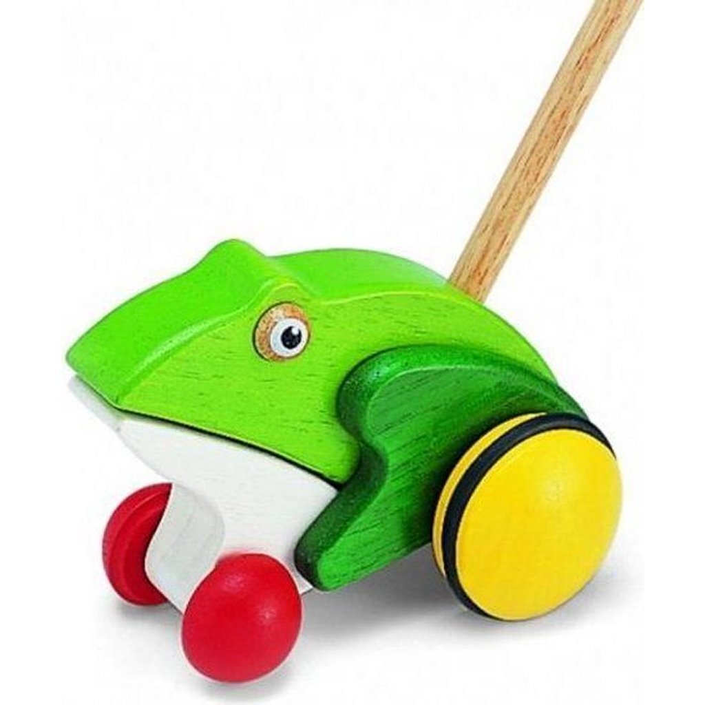 Pintoy Pintoy Wooden Push Stick Frog