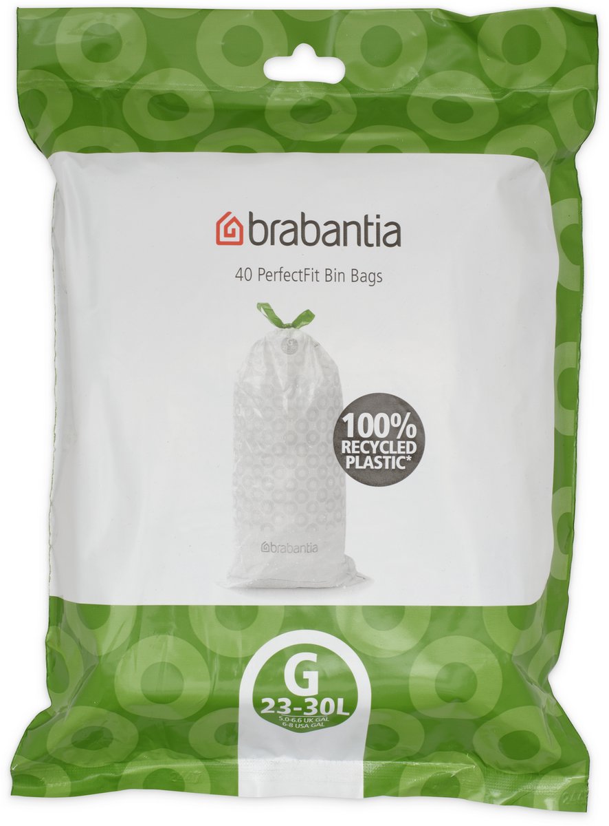 Brabantia Perfectfit Müllsäcke – 23 30 l – Code g – 40 Stück