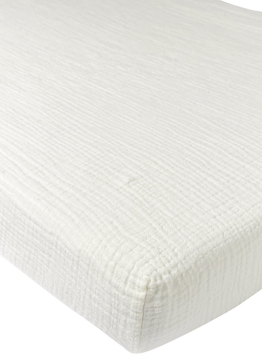 Meyco Baby Uni Spannbettlaken – vorgewaschen, hydrophil – gebrochenes Weiß – 60 x 120 cm
