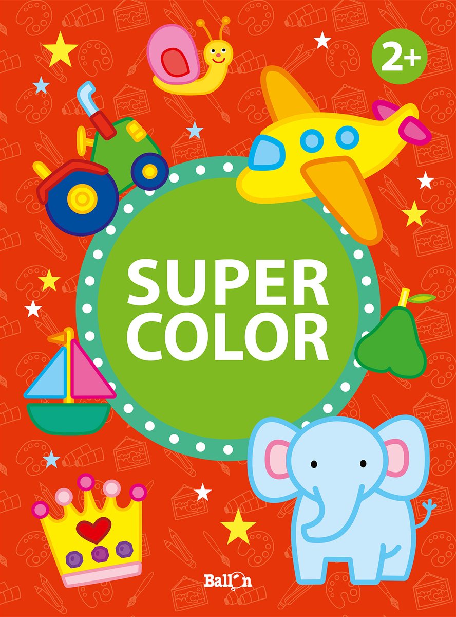 Ballon-Mega-Malbücher – Super Color 2+ (rot)