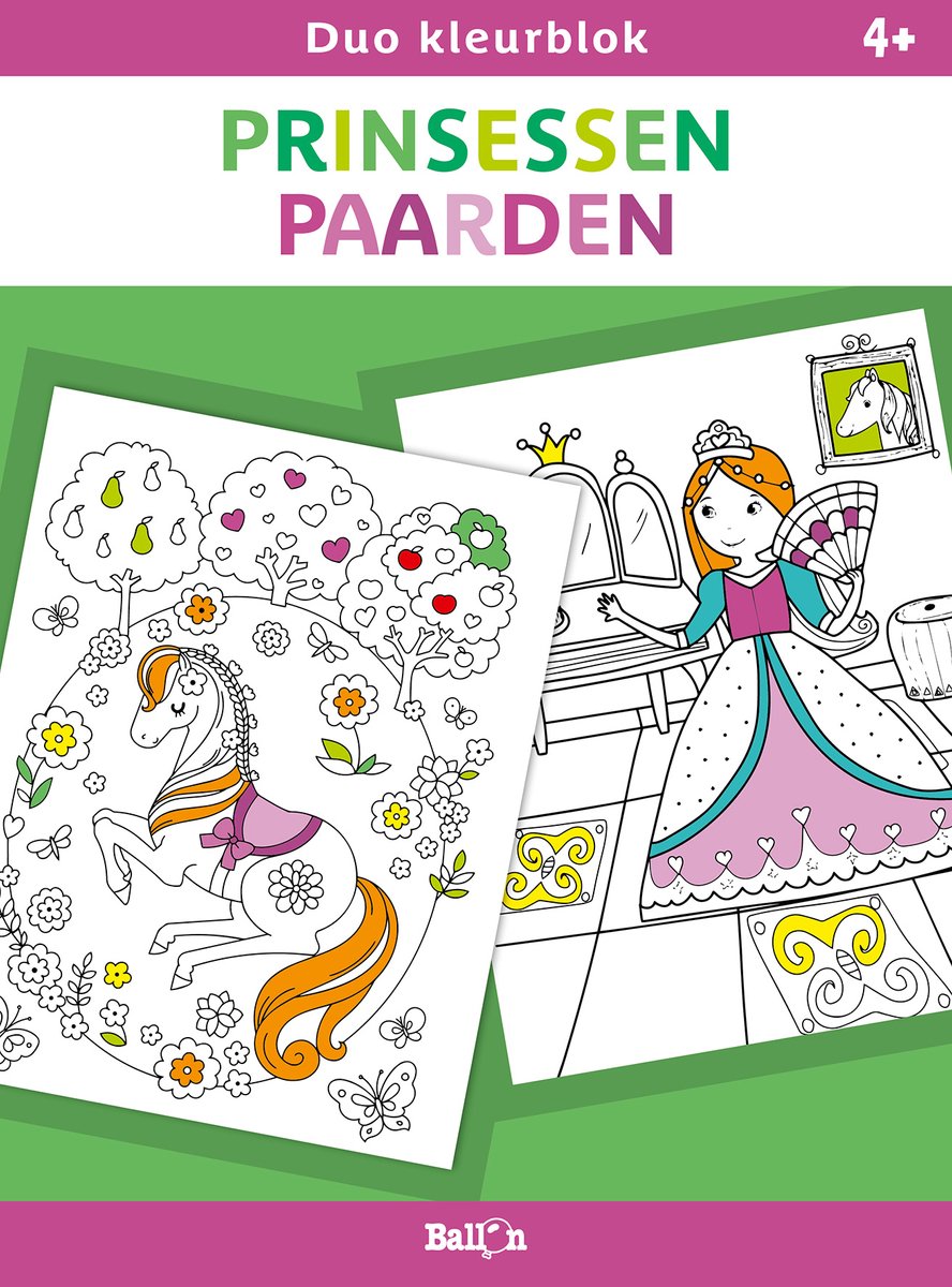 Standard-Publisher-Duo-Farbblöcke – Prinzessinnen und Pferde