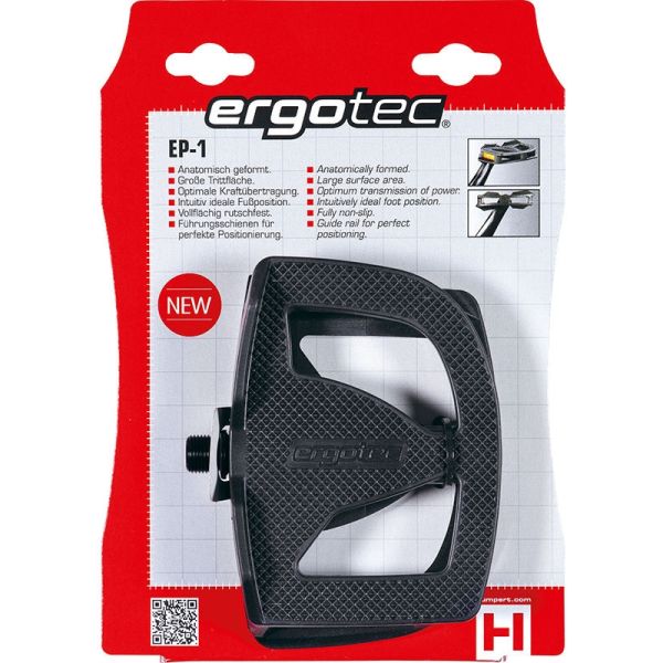 Pedal-Set Ergotec EP-1 Anti-Schlupf-Schwarz