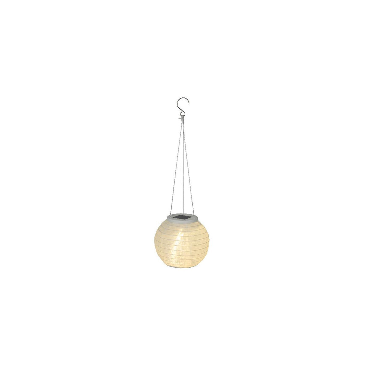 Lumineo Solarlaterne aus weißem Nylon ø15xh10cm
