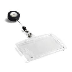 Robuster Kartenhalter – 8,5 x 5,4 cm – inklusive Ausweisrolle – 10 Stück
