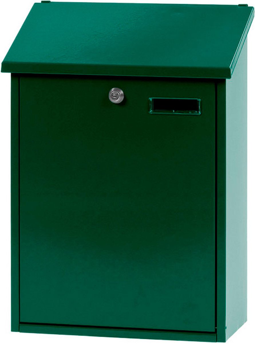 V-Teil - Wandbriefkasten Sebastian - verzinkter Stahl pulverbeschichtet - grün - Briefkasten