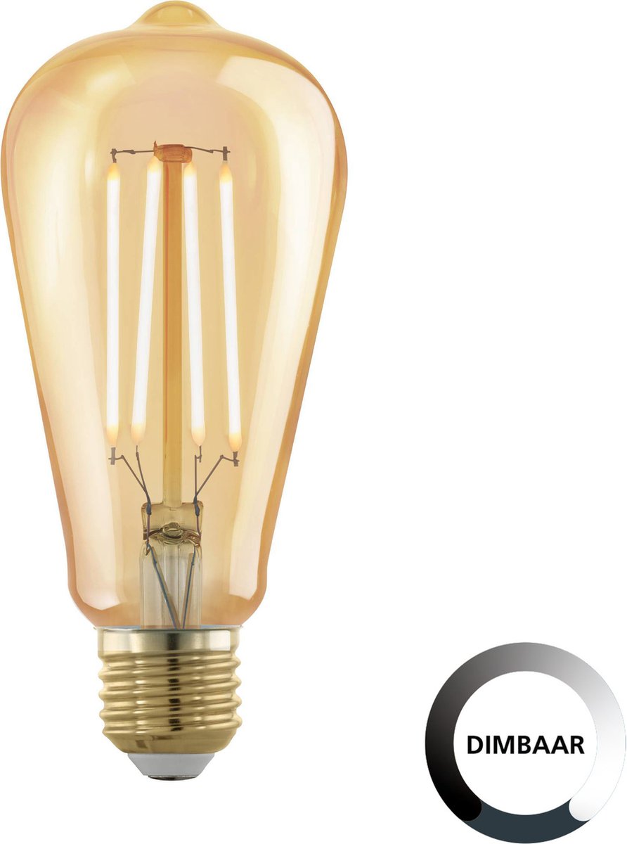 EGLO LED LAMP - E27 - Oval - 320 Lm - Amber - Dimmable - 1700K