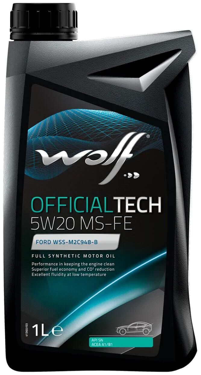 Wolf Motoröl, OfficialTech MS-FE. Motoröl 5w20 1l off.tech ms-fe