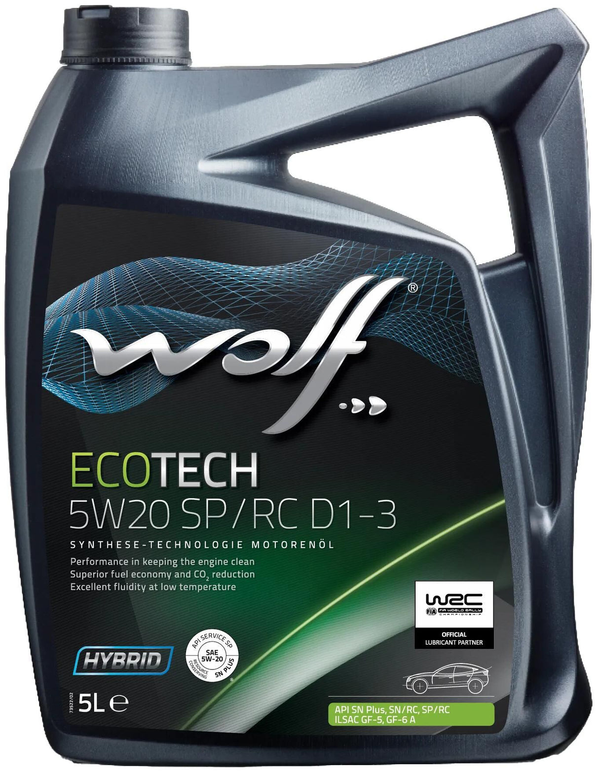 Wolf Motoröl Ecotech SP RC D1-3. Motoröl 5w20 5l Ecotech SP RC D1-3