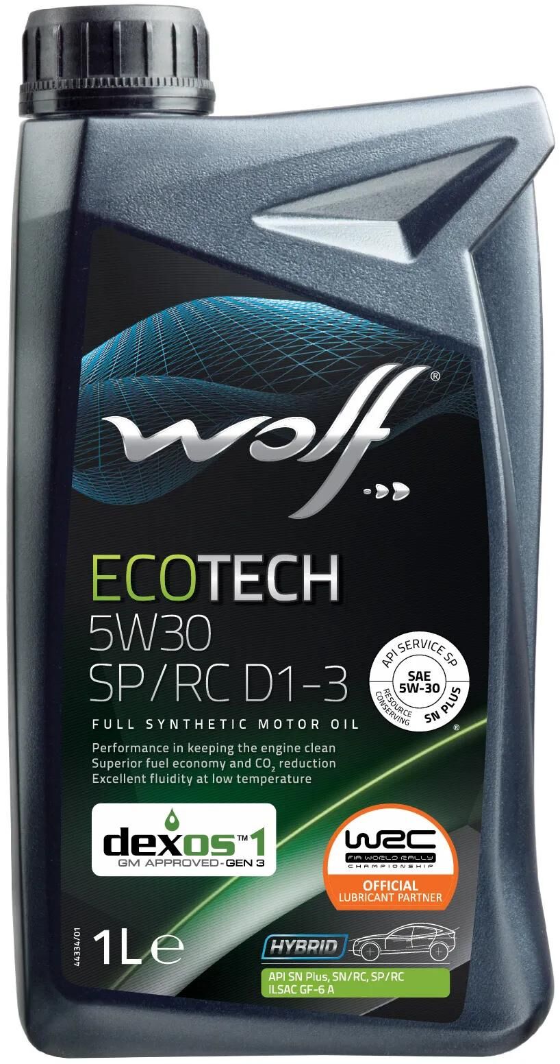 Wolf Motoröl Ecotech SP RC D1-3. Motoröl 5w30 1l Ecotech SP RC D1-3