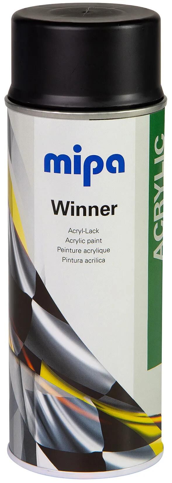 Mipa Autolack Gewinner Acryllack Schwarz S.- 400 ml