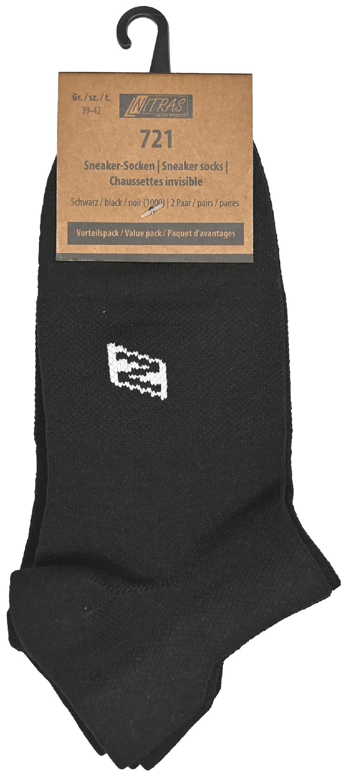 Nitras Sicherheitssocken Nitras Sneaker Sneaker-Sock.sw Gr.35-38 Nitras 1er Pack mit 2 Paaren