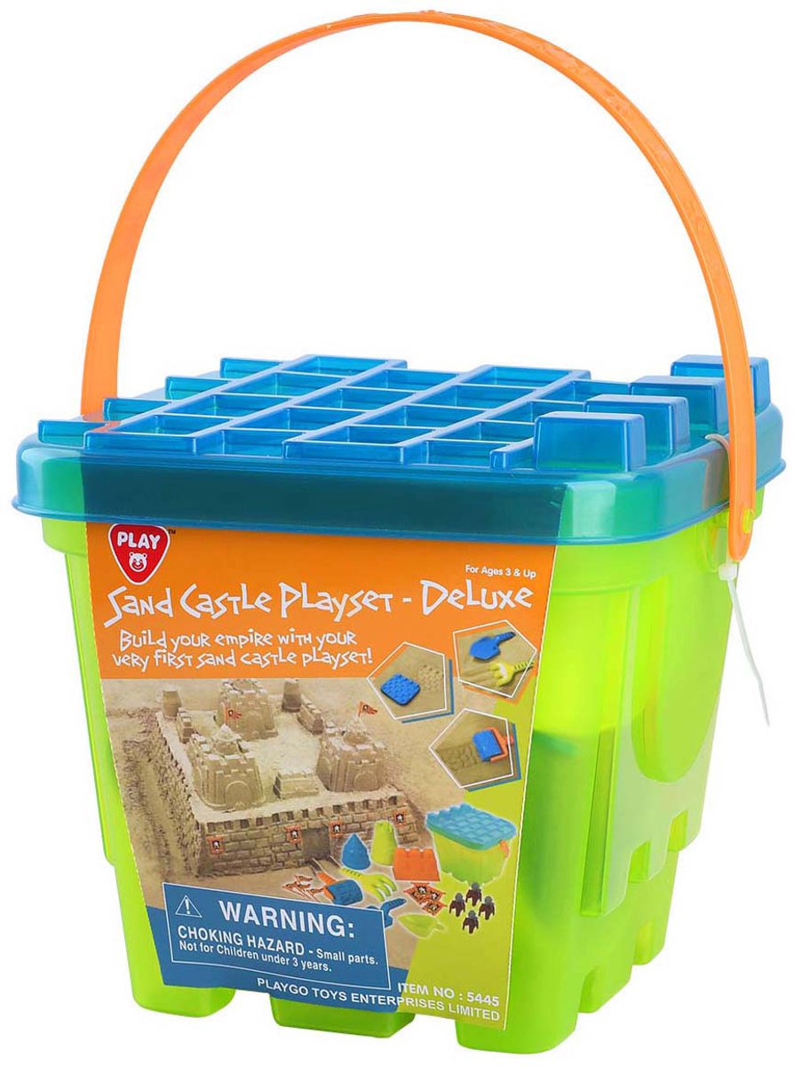 Playgo Strandset Burg mit Zubehör, 21-teilig.