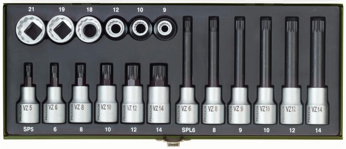 Proxxon Steckschlüsselsatz Vielzahnschraubensatz XZN 18-tlg