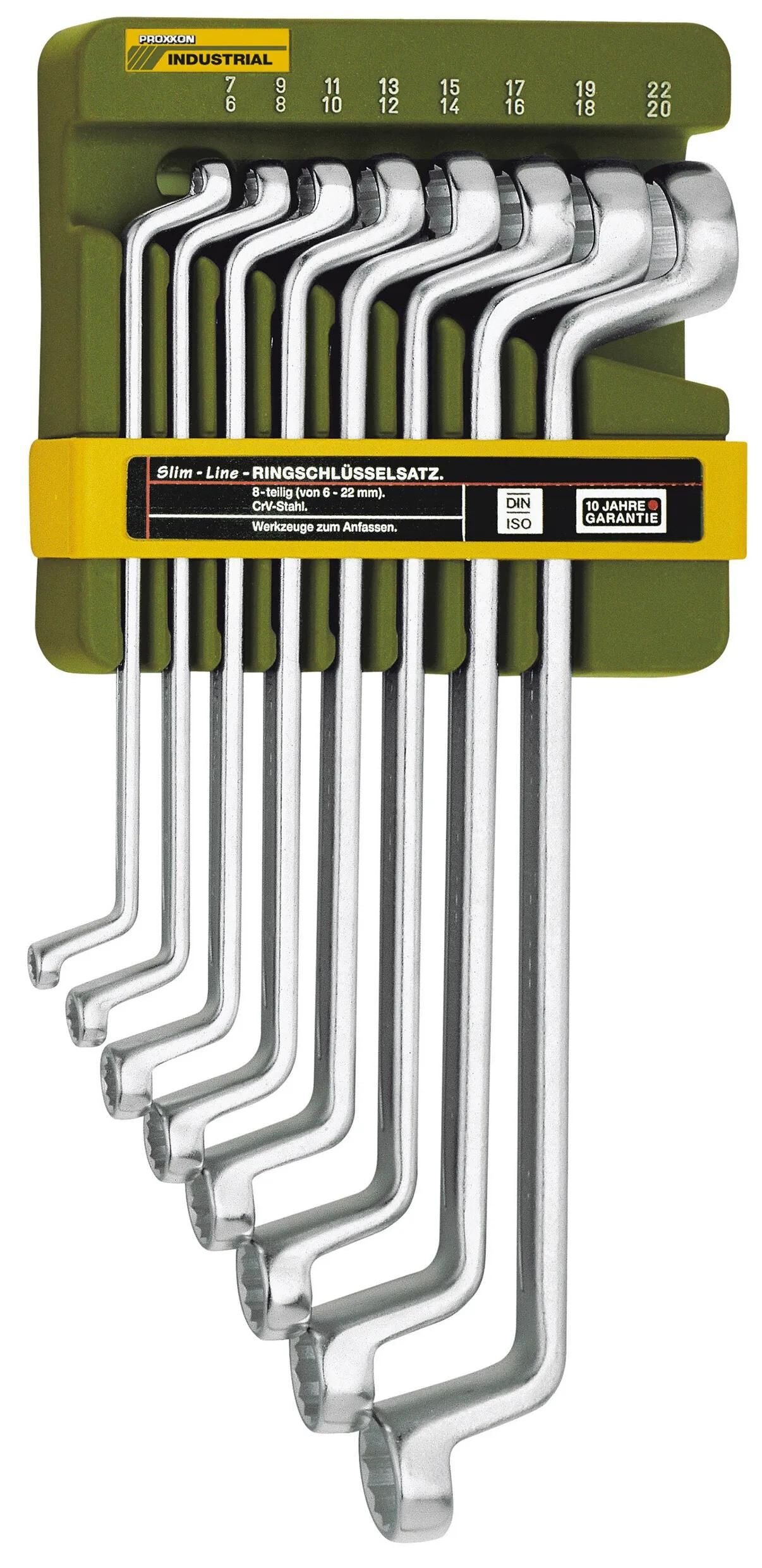 Proxxon Doppelringschlüssel-Satz Do-Ring-Lock-Satz, 8-tlg. , m.Halterung