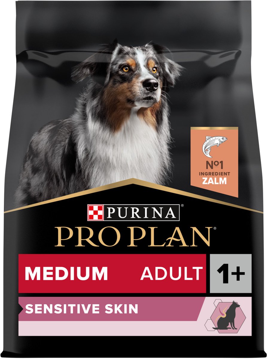 Pro Plan mittelgroßes Trockenfutter für Hunde mit empfindlicher Haut für Erwachsene – Lachs – 3 kg