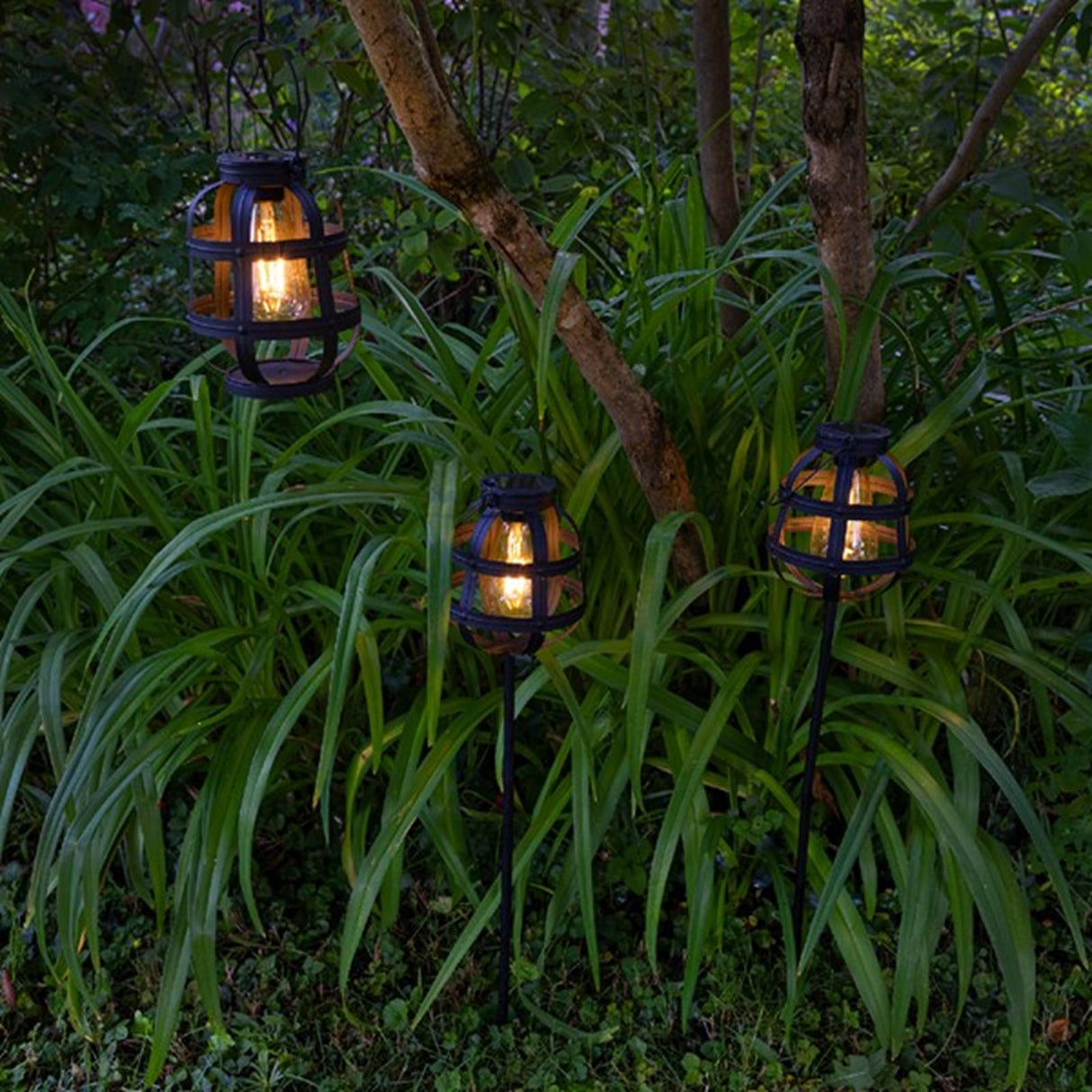 Lumineo LED-Solarlaternen-Set a 3