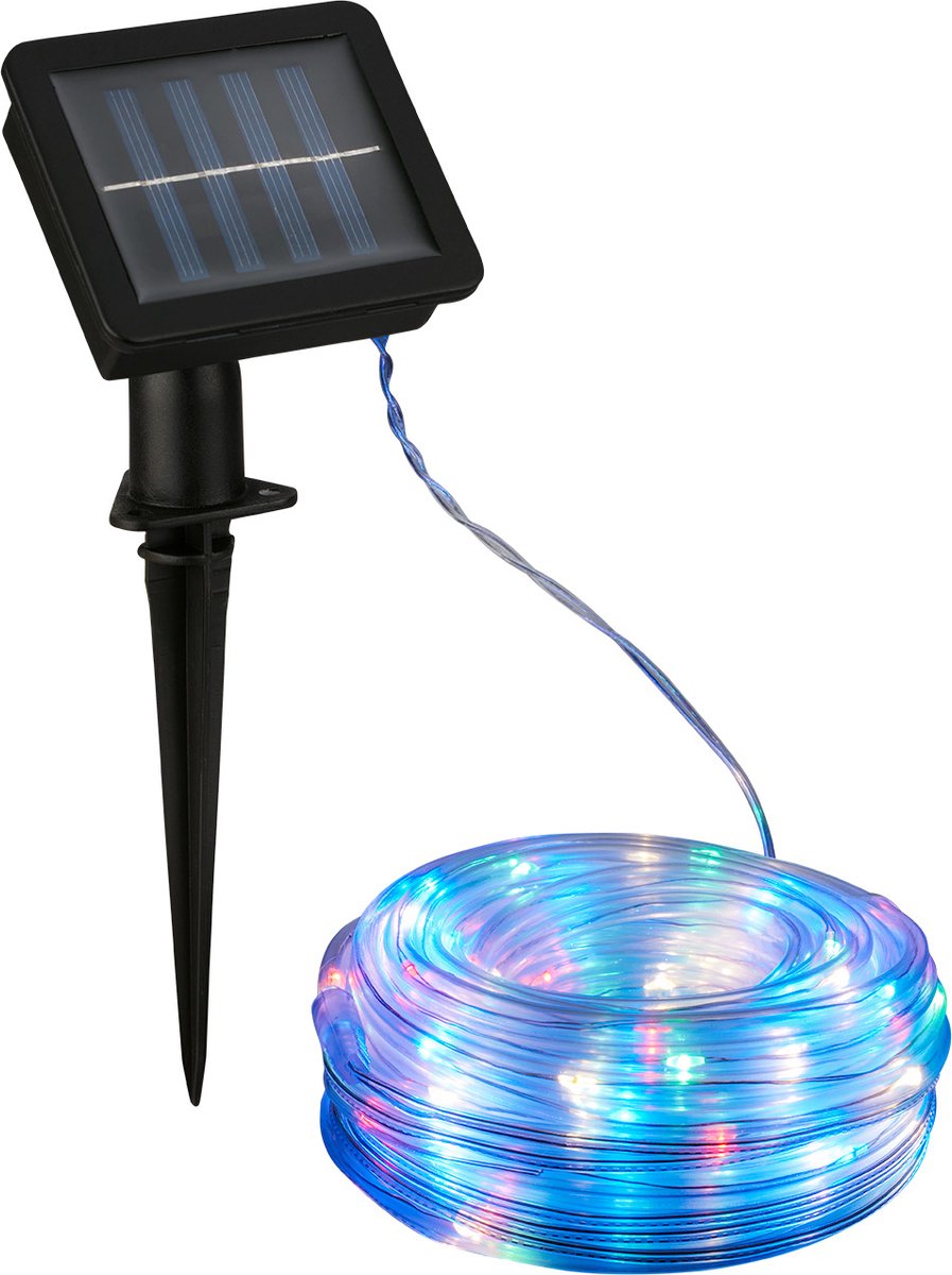 Briloner - Schlange - mehrfarbiges Solar-LED-Band, 100x RGB-LED, IP44, Outdoor, 10m