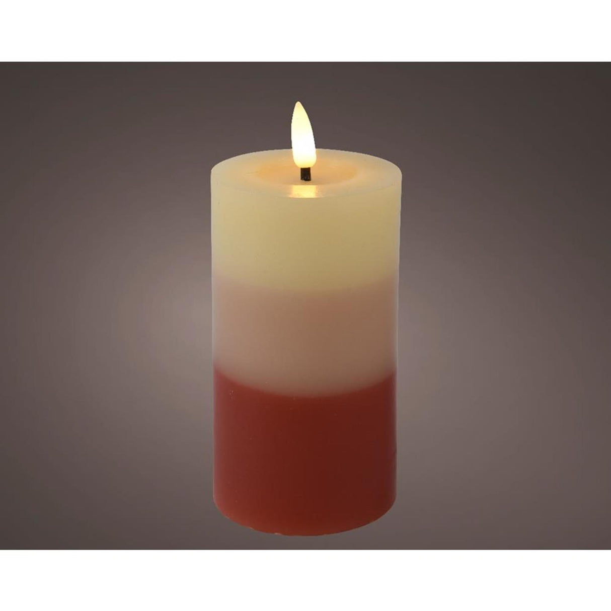Lumineo LED-Kerze Flammeneffekt Farbverlauf 11cm Terra