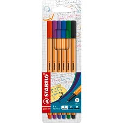 Stabilo point 88 – Premium-Fineliner – Etui mit 6 Farben