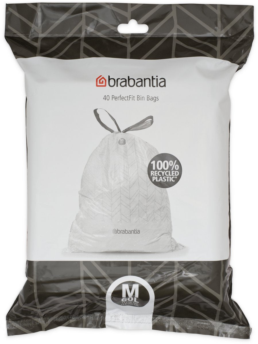 Brabantia Perfectfit Müllsäcke – 60 l – Code m – 40 Stück
