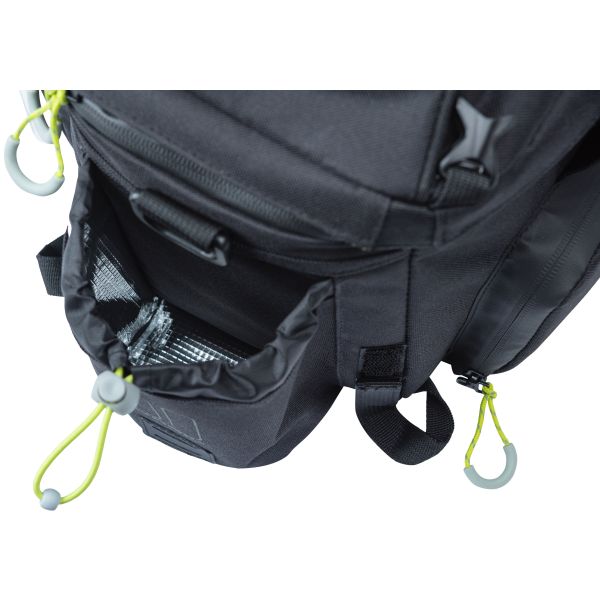 Basilil Miles XL Pro -Gepäck -Bedrohungstasche - wasserdicht - sportlich - schwarzer Kalk - 9-36L - Mikr -RT -Adapterplatten