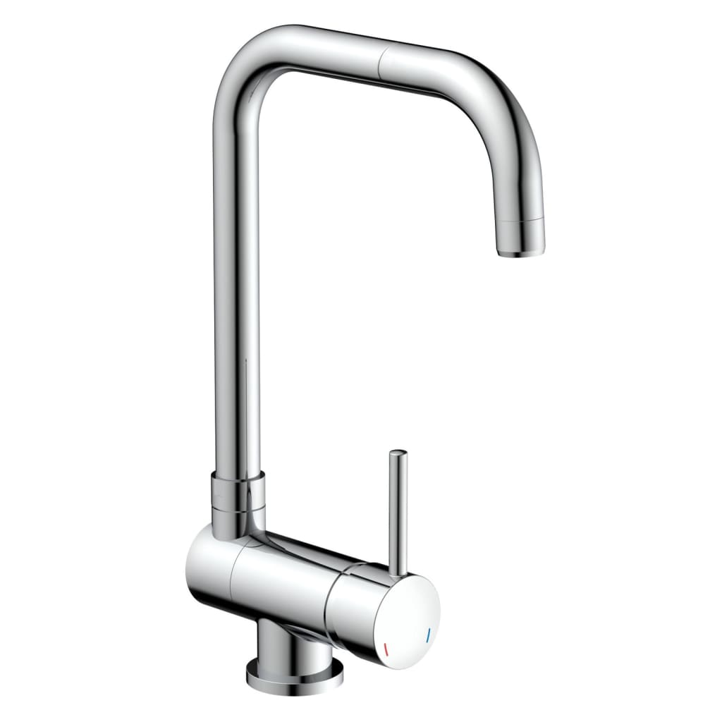 Eisl Küchenmischbatterie mit schwenkbarem Auslauf, Flexo-Chrom