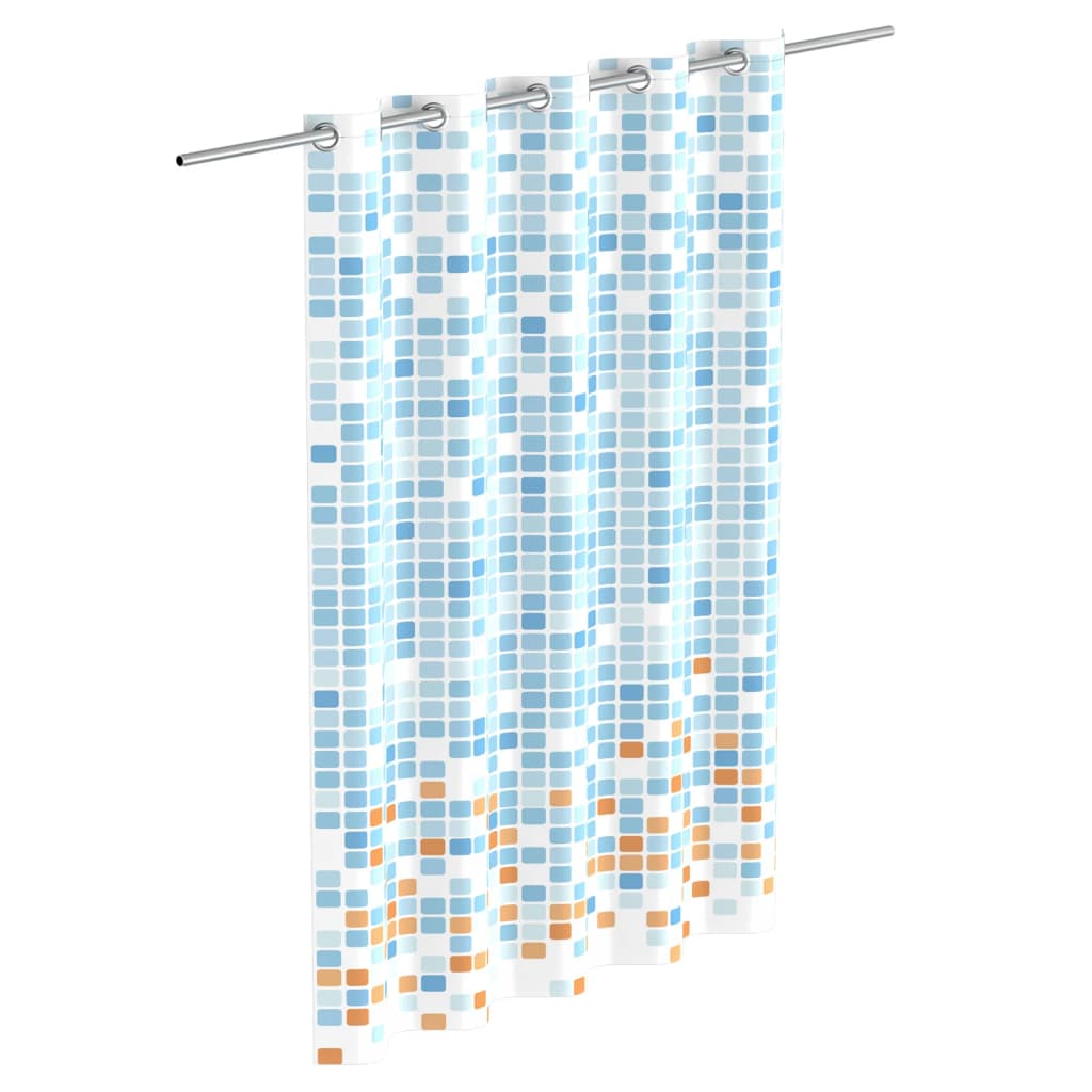 EiSl -Duschvorhang mit Mosaic 200x180x0,2 cm blau und orange
