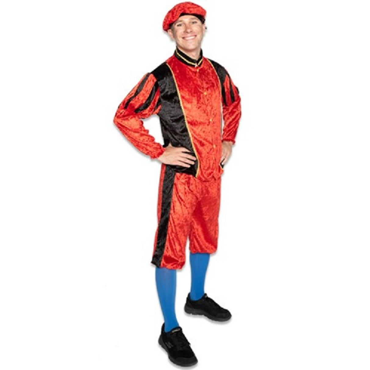 Haza Pete Anzug Erwachsene rot schwarz Größe M