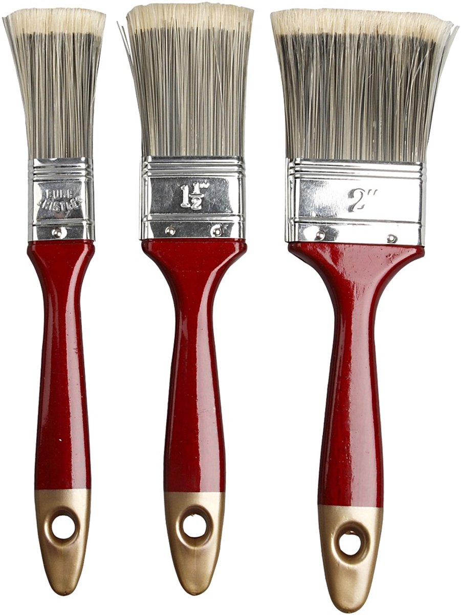 Creativ Company Creotime Lackpinsel rot 3 Stück