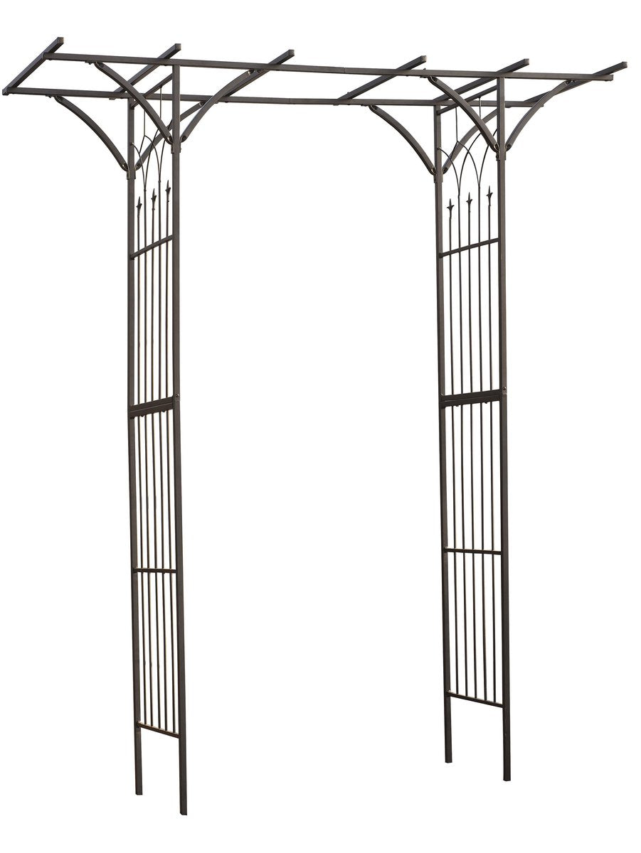 Nature Naturgartenbogen 114x66x232 cm Metall Schwarz
