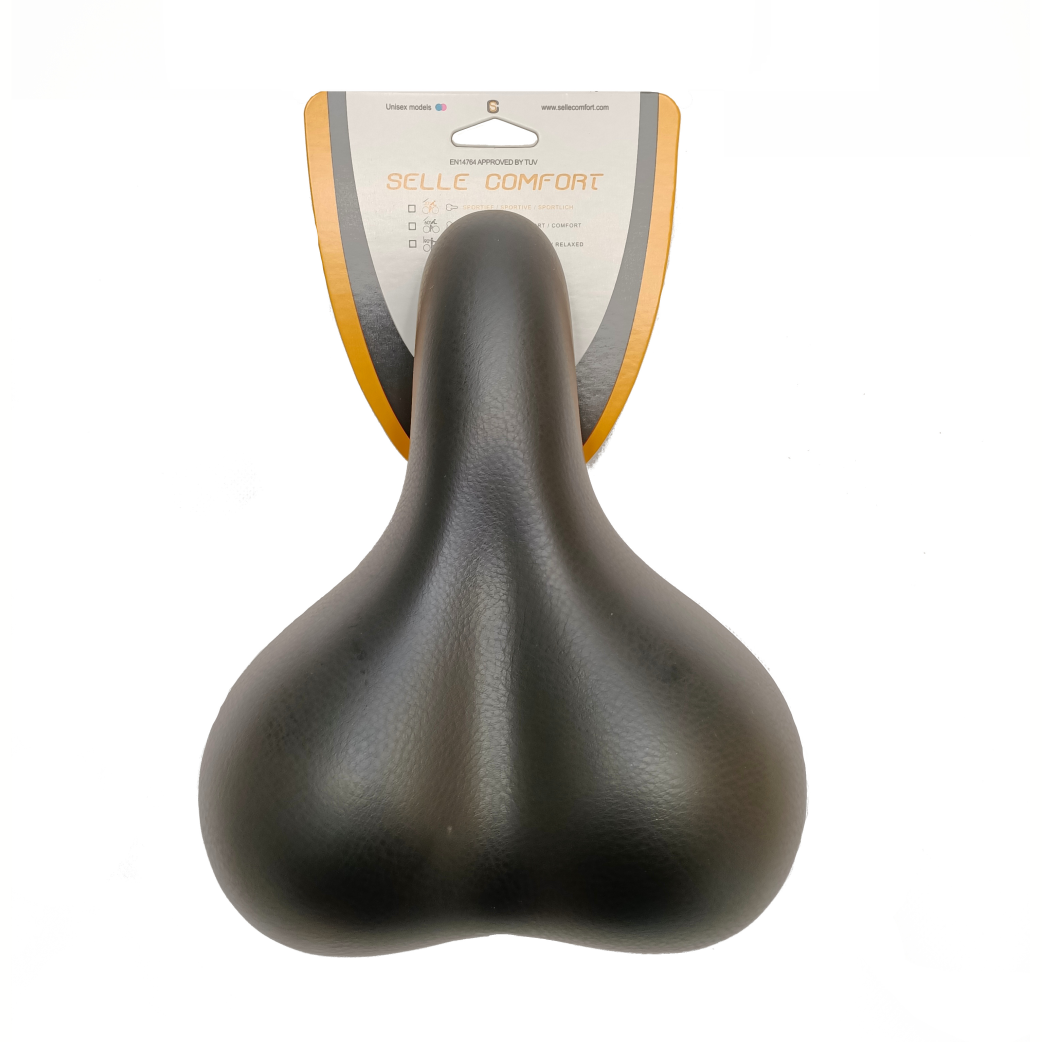 Selle Comfort Sattel City Black, ohne Schlinge.