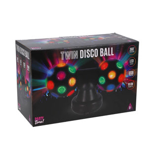 Partyzeit! Party Time Twin Discokugel schwarz