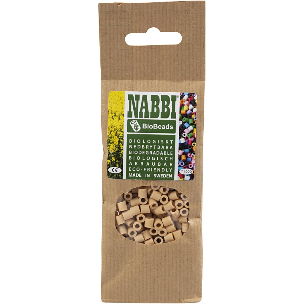 Creativ Company Nabbi Biobeads 5x5mm Creme - 1000Stk.