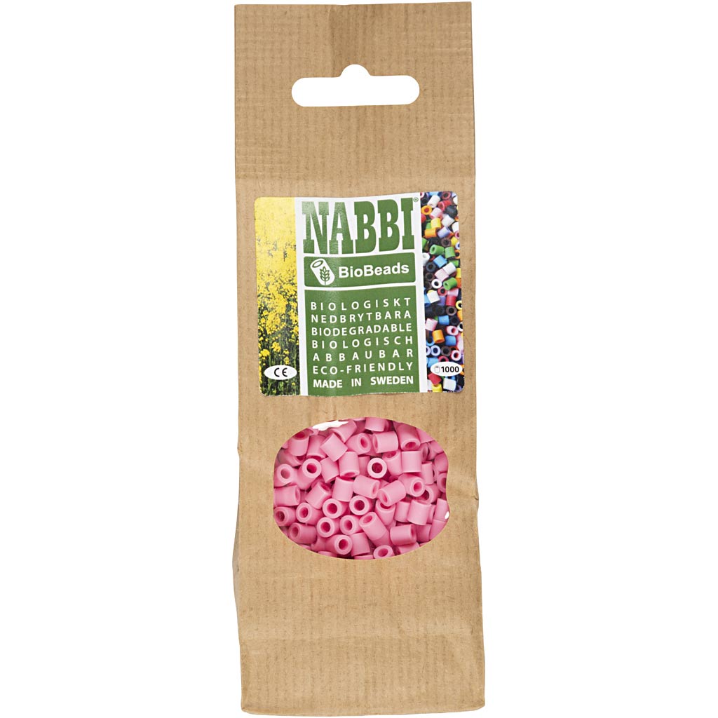Creativ Company Nabbi Biobeads 5x5mm rosa - 1000Stk.