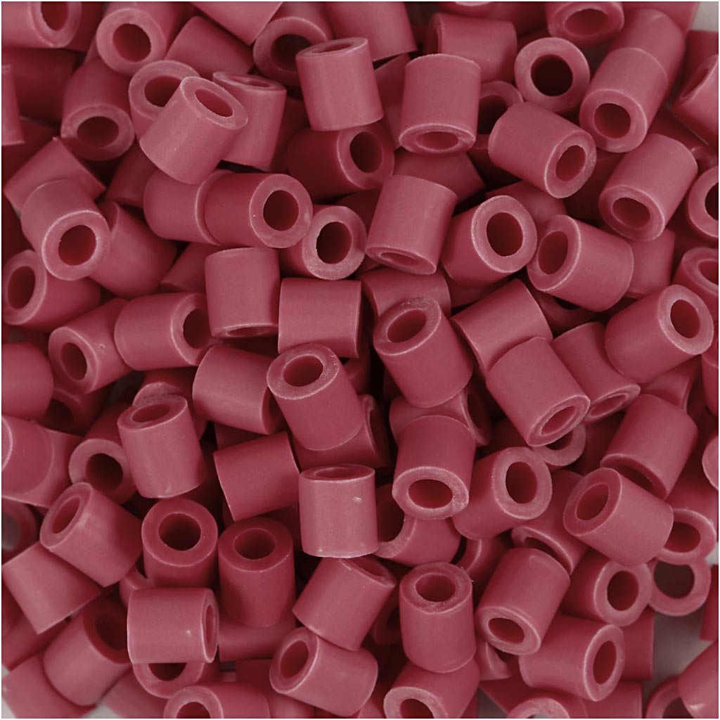 Nabbi-Bioperlen von , Größe 5x5 mm, Lochgröße 2,5 mm, mittel, rot, 1000 Stück 1 Box