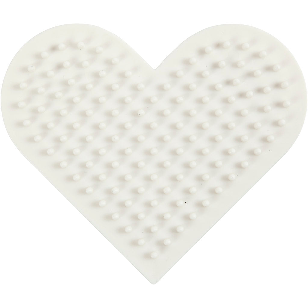Creativ Company Nabbi Biobeads Grundplatte, kleines Herz, Größe 7x8,5 cm, mittel, 1 Stück
