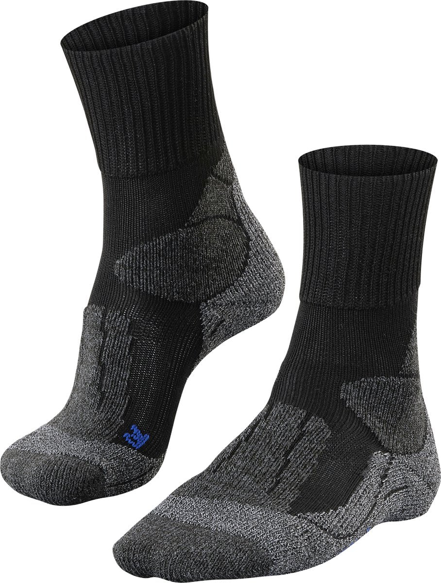 Falke TK1 Cool Anti-Blister Wandersocken aus dickem Lyocell-Funktionsmaterial Herren Schwarz - Größe 46-48