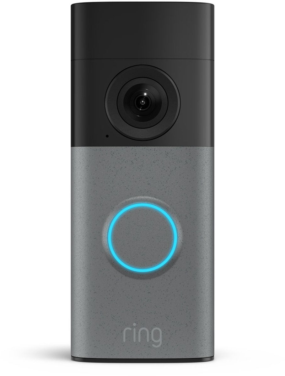 Ring-Video-Türklingel mit Kabel (neueste Generation) – gesprenkeltes Grau – 2K-Video