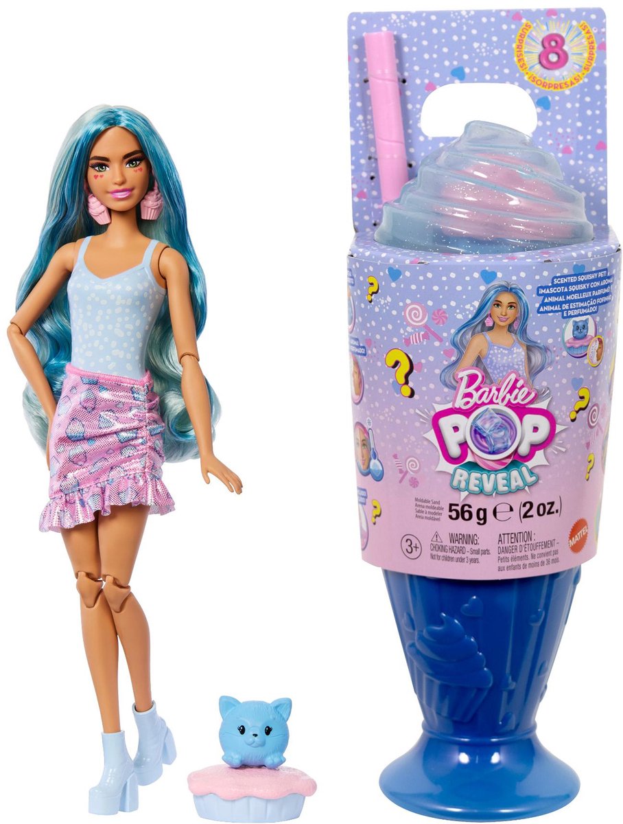 Barbie-Puppe enthüllt süße Leckereien aus der blauen Serie