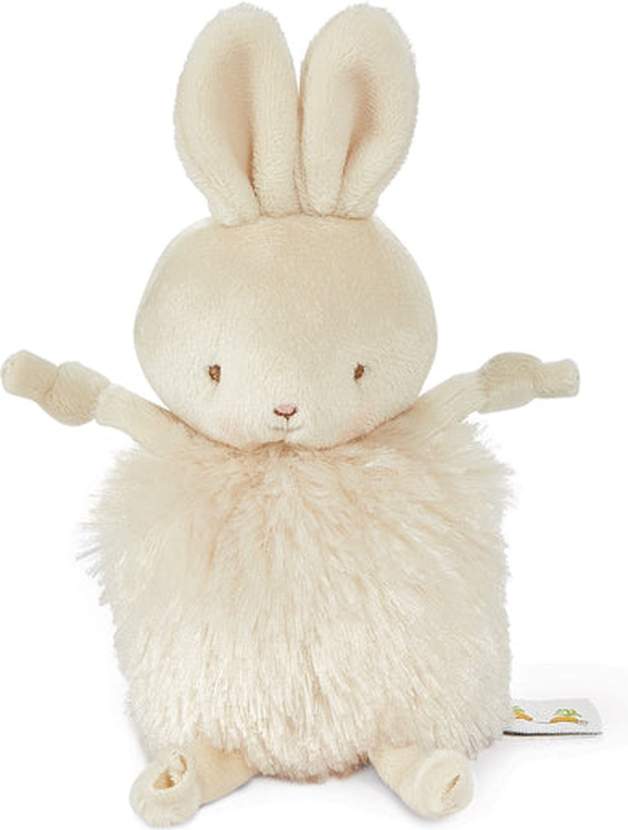 Bunnies by the Bay Roly Poly Kuscheltier – Stofftier – gestickte Details – Kaninchen – 13 cm – Beige