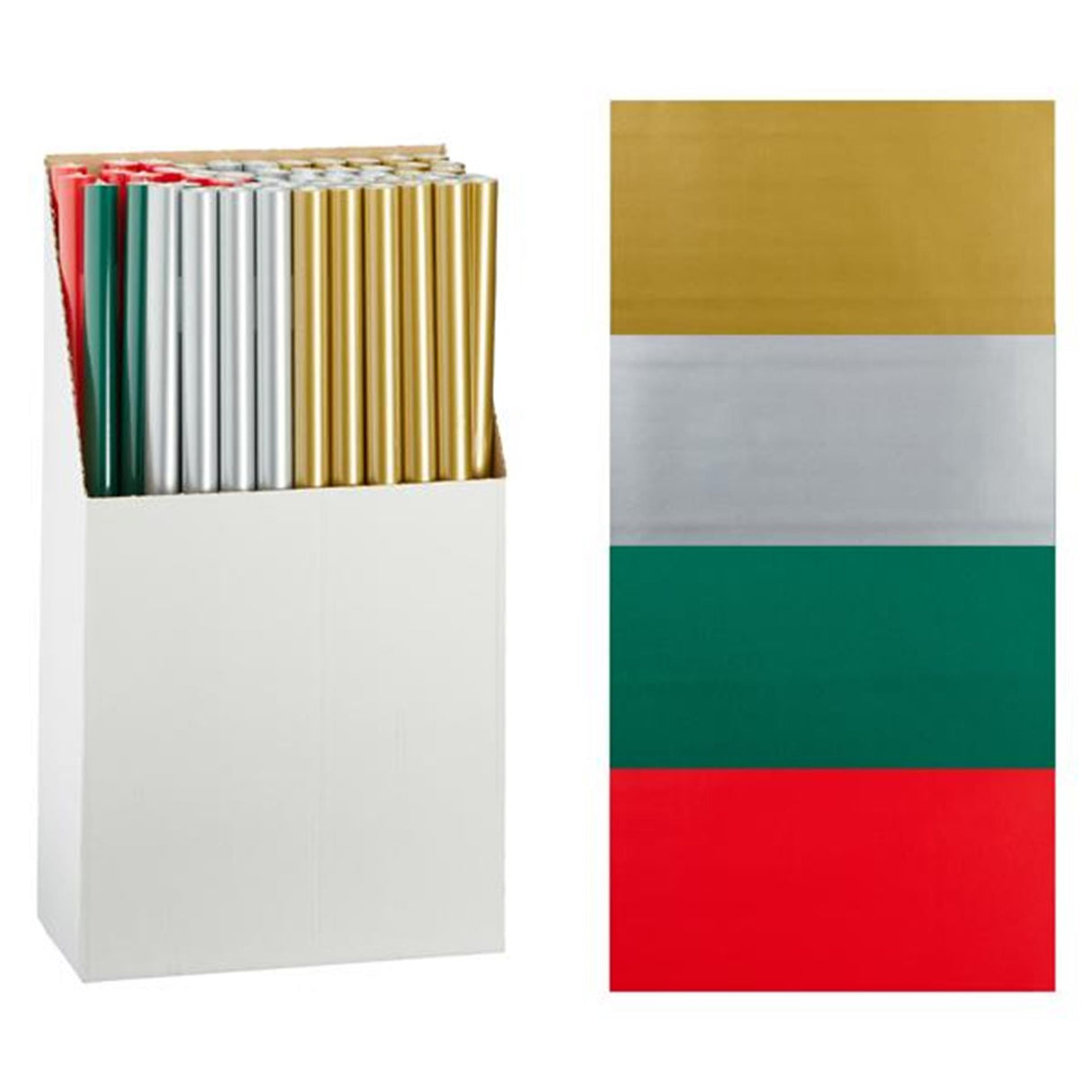 Cepewa Geschenkpapier Weihnachten unifarben Rolle 70x200