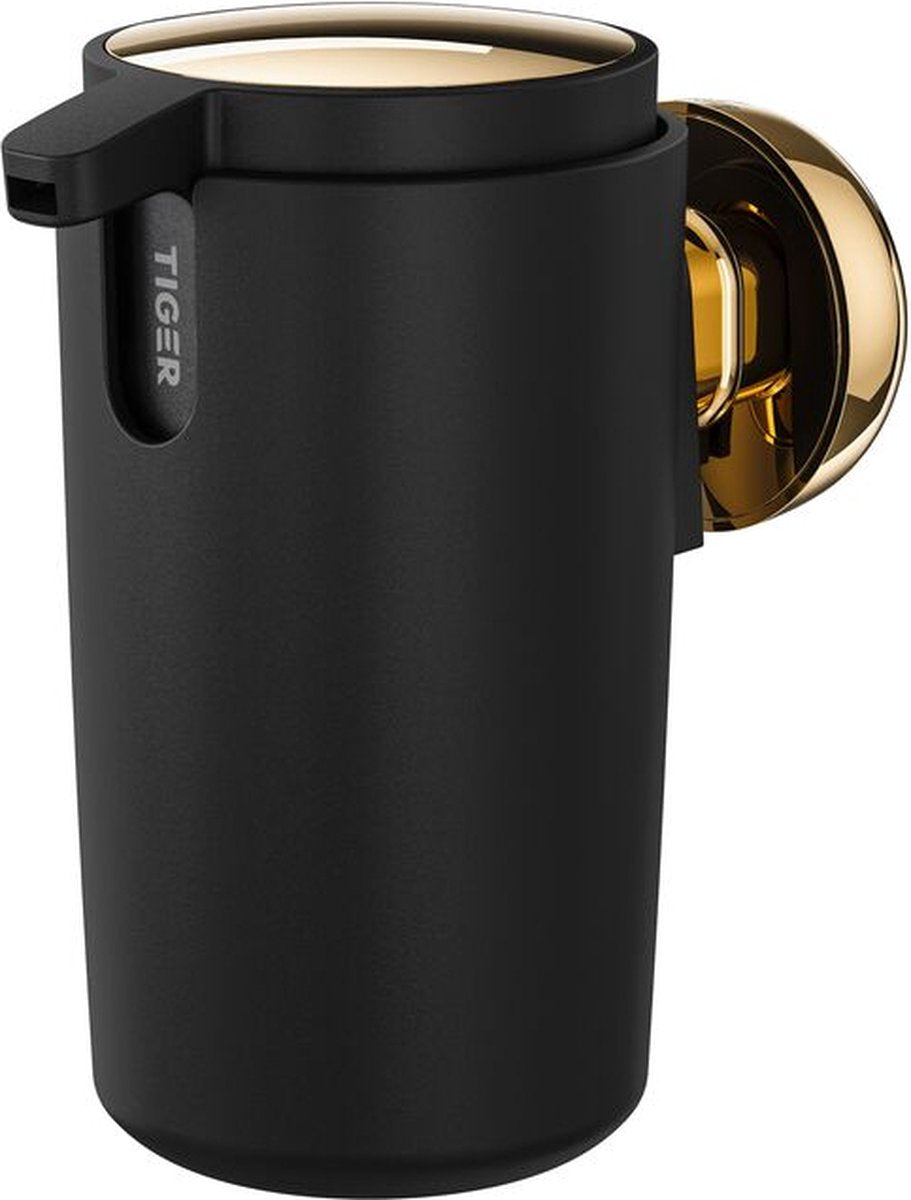 Tiger cooper - zeepdispenser 175 ml - zwart goud gepolijst
