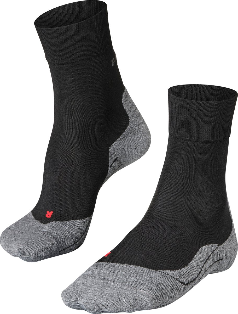 Falke ru4 Wool Anti-Blister Wool Funktionsmaterial Laufsocken Herren Schwarz – Größe 42-43